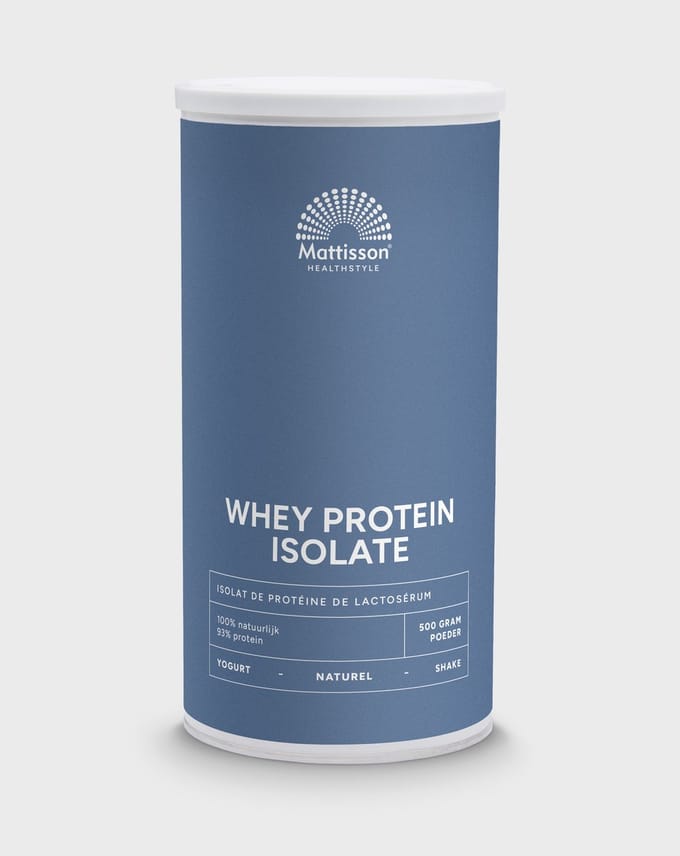Mattisson - Whey Protein Isolaat - Whey Isolate Eiwitpoeder - 93% Eiwit - 500 Gram