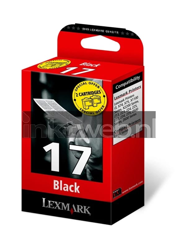 Lexmark 17 twin-pack zwart (Origineel)