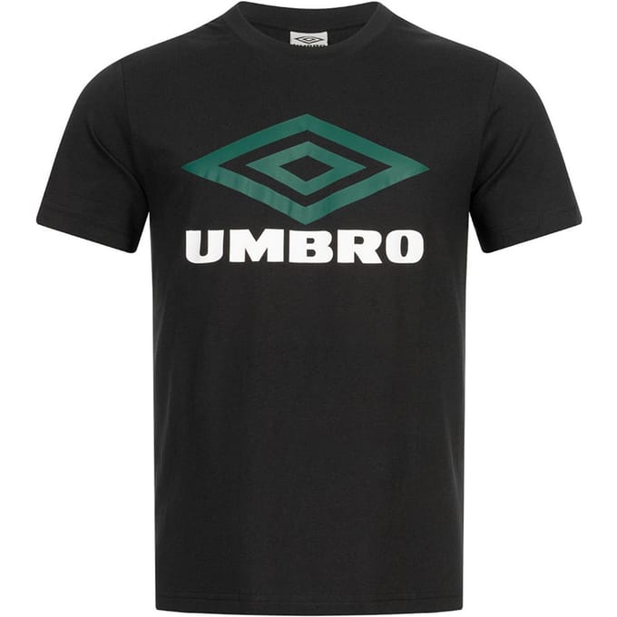 Umbro Groot Logo Heren Zwart/Groen T-Shirt
