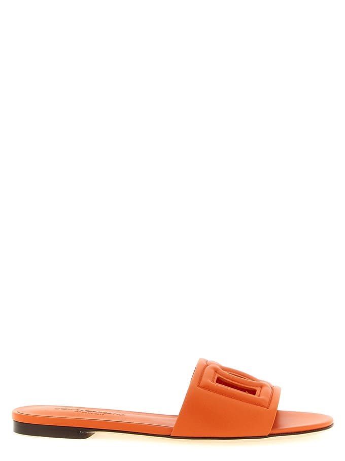 Dolce & Gabbana Oranje Kalfsleren Sandalen