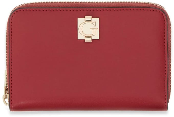GUESS portemonnee Audrey SLG Zip Around Wallet Dark Cherry rood