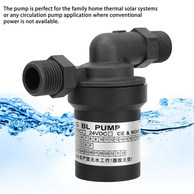 24v 18W DC Borstelloze Zonne-Hogetemperatuurwaterpomp voor Waterverwarmer
