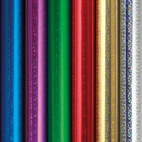 Kerst cadeaufolie holografie 200 x 70 cm, assorti