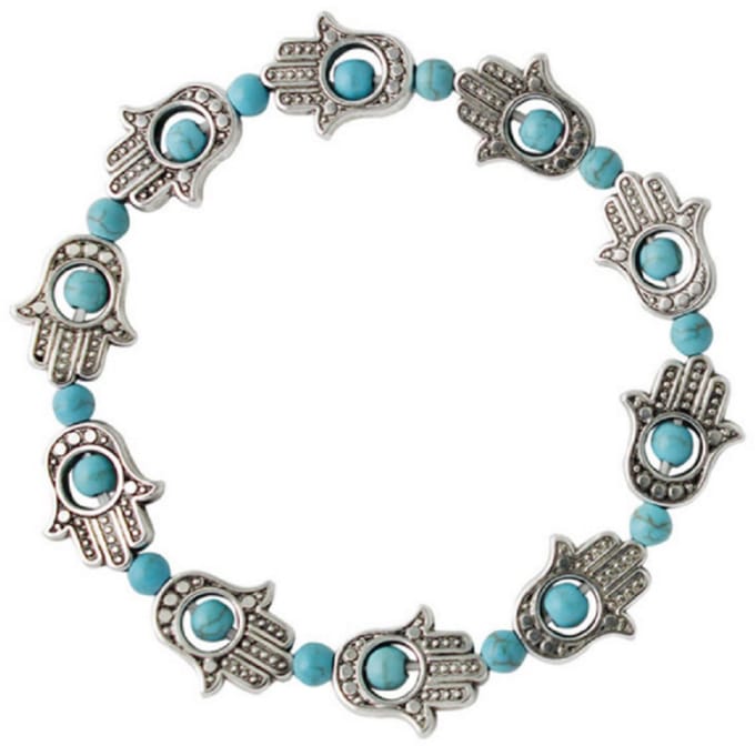 Amband- strech- handjes- turquoise - Charme Bijoux