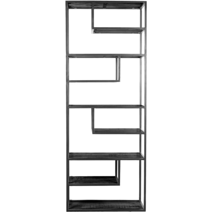Home67 Vakkenkast huub mangohout 210 x 80 cm roomdivider