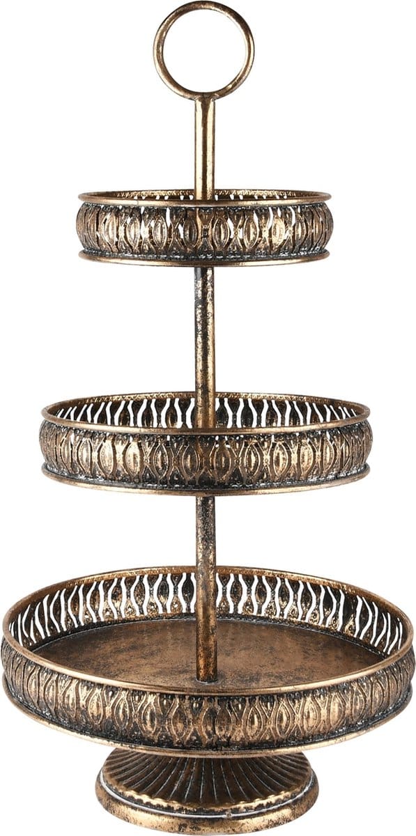 Dekoratief | Pi?ce-montee, brons, metaal, 31x31x60cm | A235386