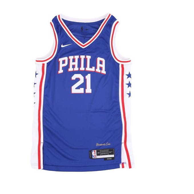 Basketbaltanktop voor heren Nba Dri Fit Swingman Jersey Icon Edition 22 No 21 Joel Embiid Phi76e