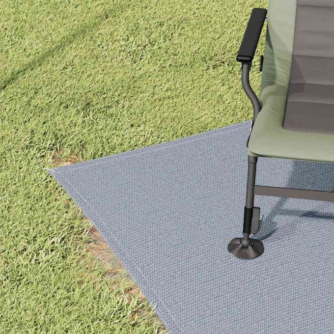 vidaXL - Tenttapijt - Blauw - en - Grijs - 200 - x - 200 - cm - Polyetheen