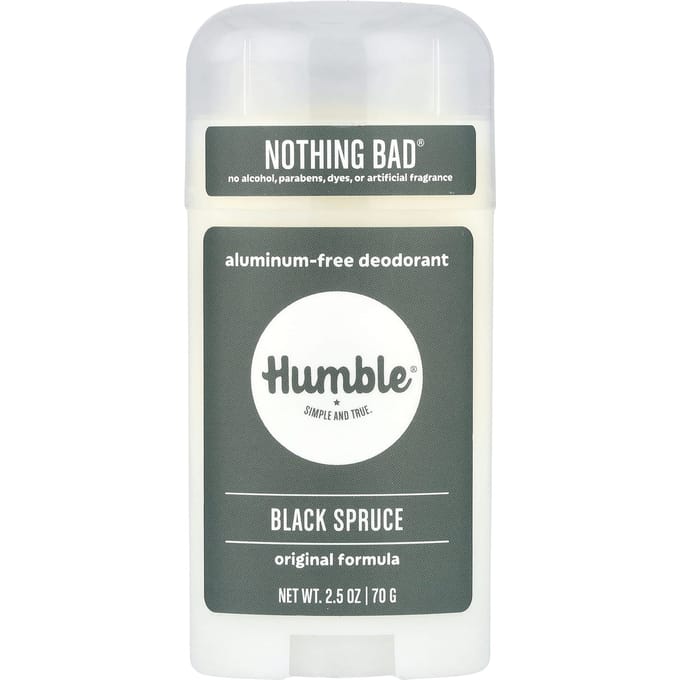 Humble Brands, Aluminum-Free Deodorant, Black Spruce, 2.5 oz (70 g) white