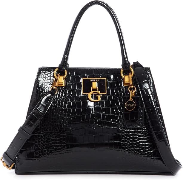 GUESS Stephi handtas 35 cm, Zwart/Goud