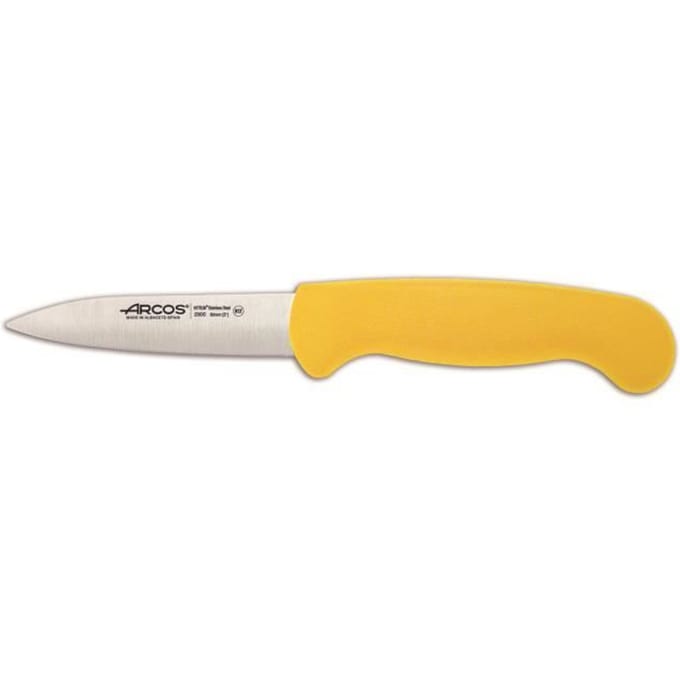 Couteau - ARCOS - Mondador Couleur - 8 cm - Acier inoxydable NITRUM - Ergonomique en polypropylène