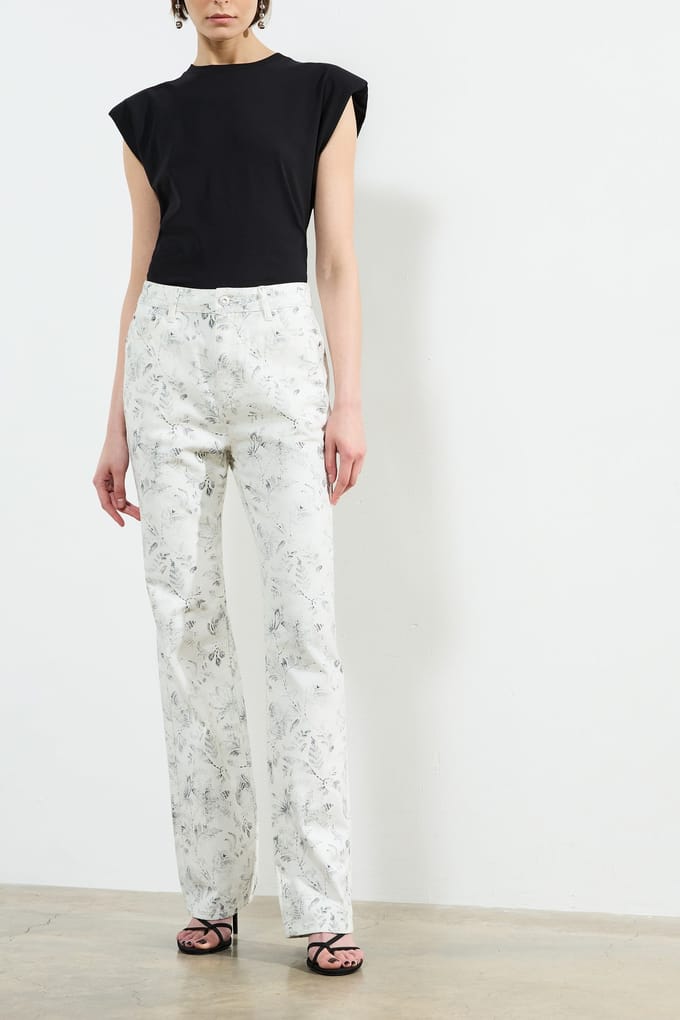 French Connection Serenity Denim Jean White/grey Größe: 8 | Stoffhosen Outlet | Damen | Blau