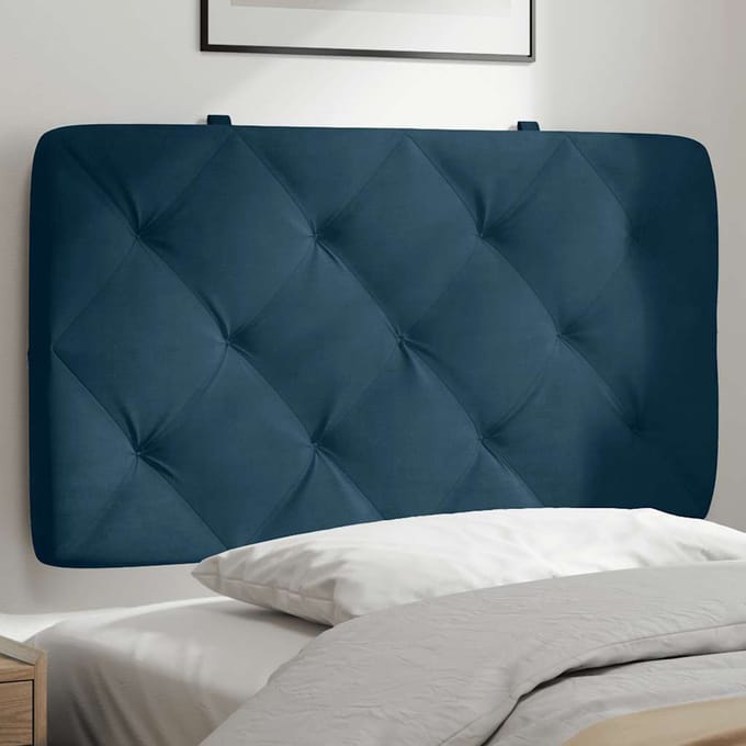 vidaXL - Hoofdbordkussen - 80 - cm - fluweel - blauw