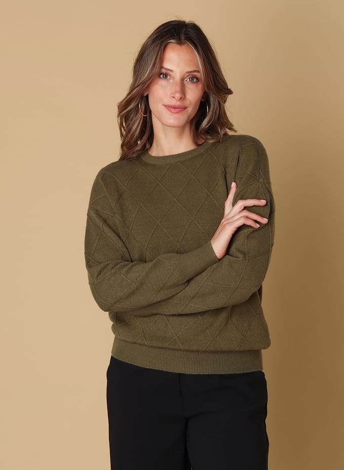 IVY BEAU Suus Tops - Olive - maat 34
