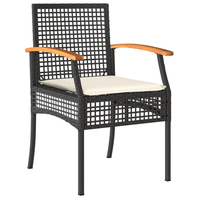 vidaXL - 9-delige - Tuinset - poly - rattan - zwart