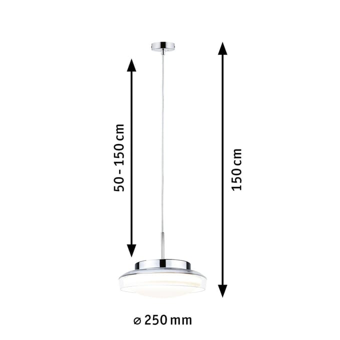 Paulmann Luena LED-lamp voor vochtige ruimte LED Bajonet 11.5 W Warmwit Glas, Chroom