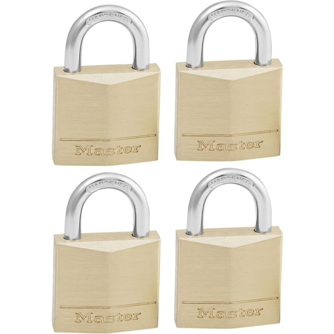 MasterLock Hangslot - Massief Messing - 30mm - 4 stuks - 130EURQNOP