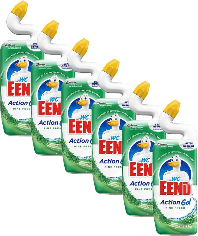 6x WC Eend Toiletreiniger Action Gel Pine Forest 750 ml