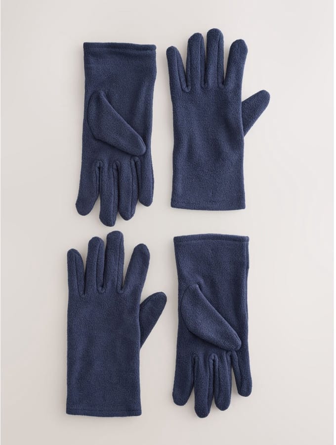 Next - Dames - 2 paar fleece handschoenen - Blauw