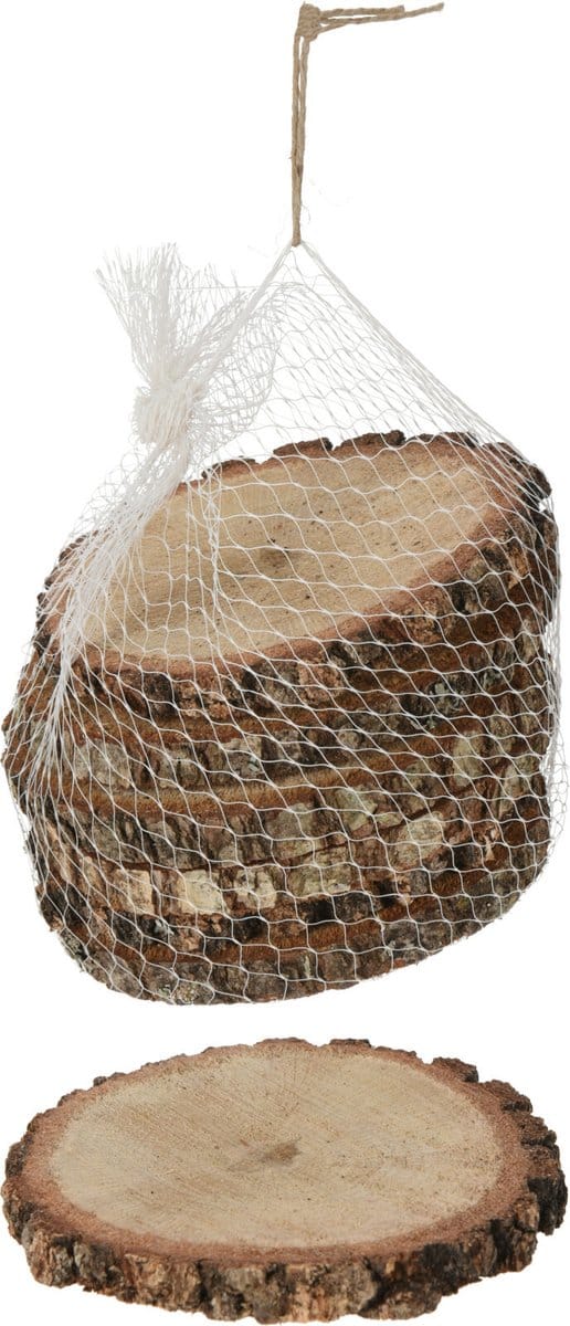 Christmas Decoration decoratie boomschijven - 12x st - hout - 9-13 cm