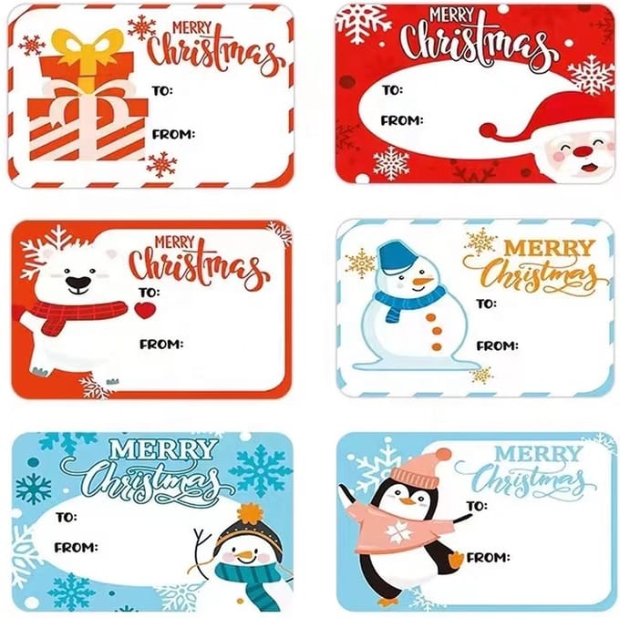 Without Lemon - Kerststickers 2023 - 250 stuks - Sticker size: 7.5x5cm - Kerst - Cadeau - Versiering - Verpakking