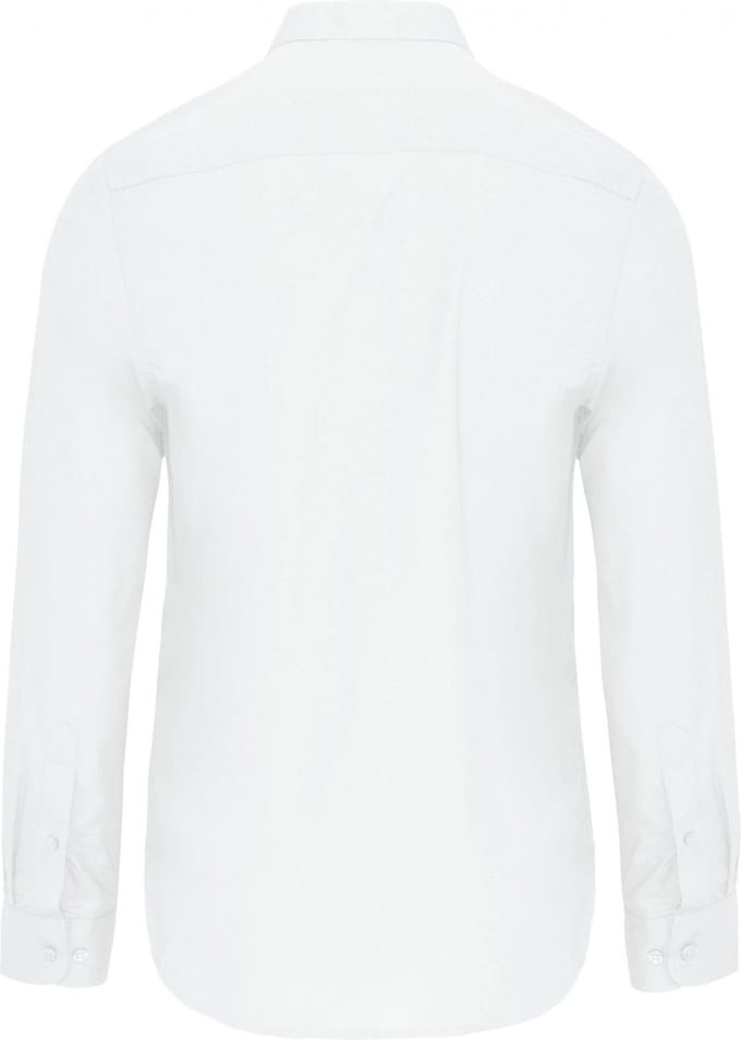 Luxe Overhemd/Blouse met Mao kraag merk Kariban maat S Wit