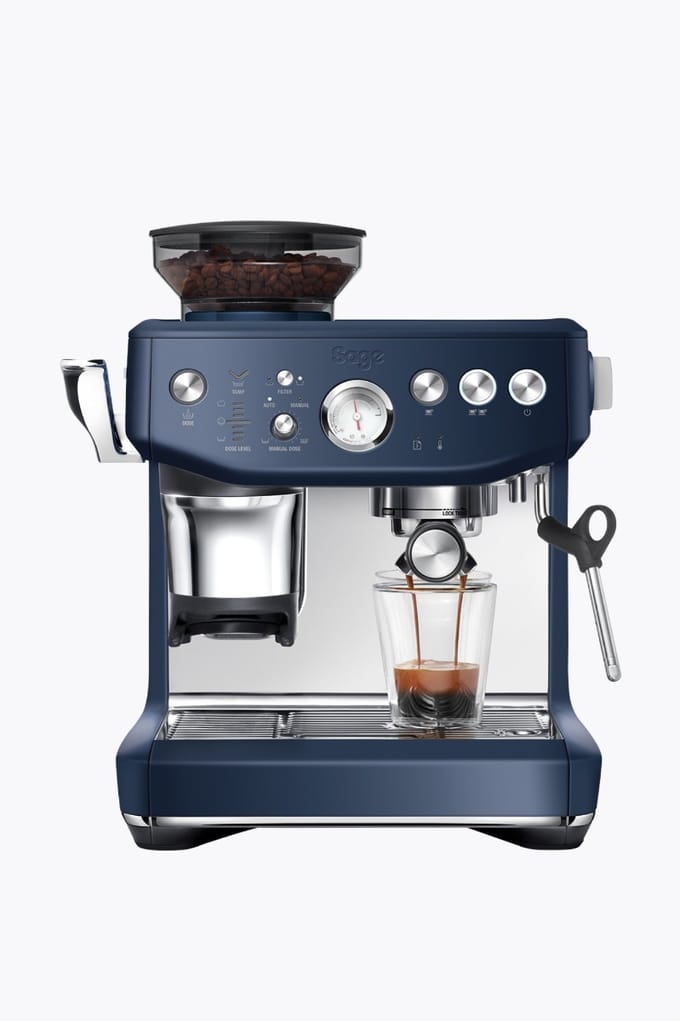 Sage SES876DBL the Barista Express Impress Damson Blue - Pistonmachine - Assisted Tamping