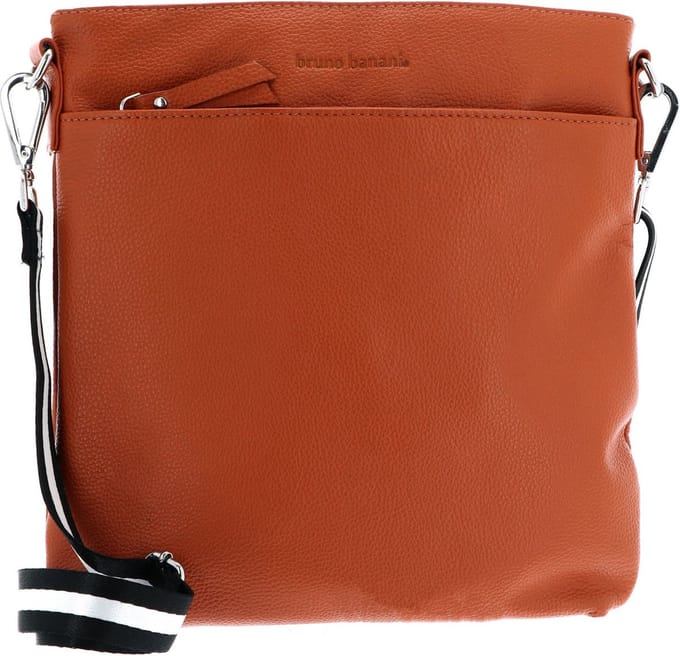 bruno banani Leren Schoudertas Crossbody Bag Orange Oranje
