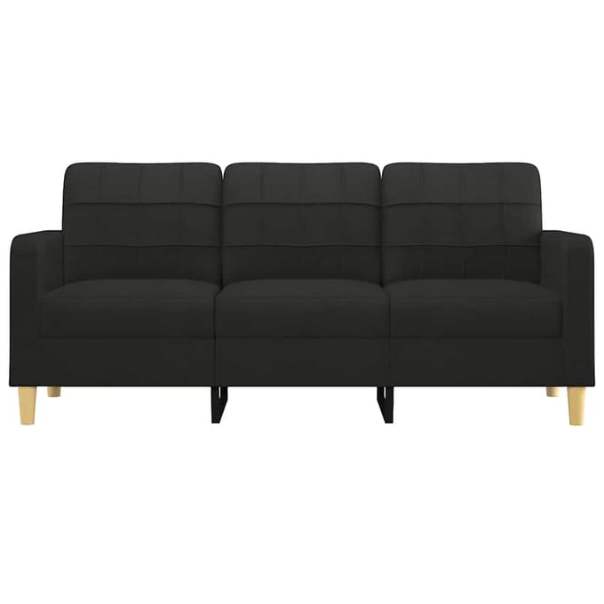 vidaXL - Driezitsbank - 180 - cm - stof - zwart