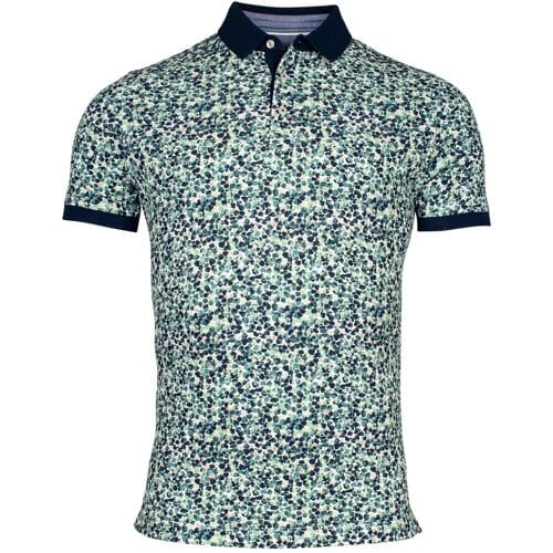 Baileys Polo Piqué Allover Pattern Small Fantasy Rocks Pattern Pastel Groen / male