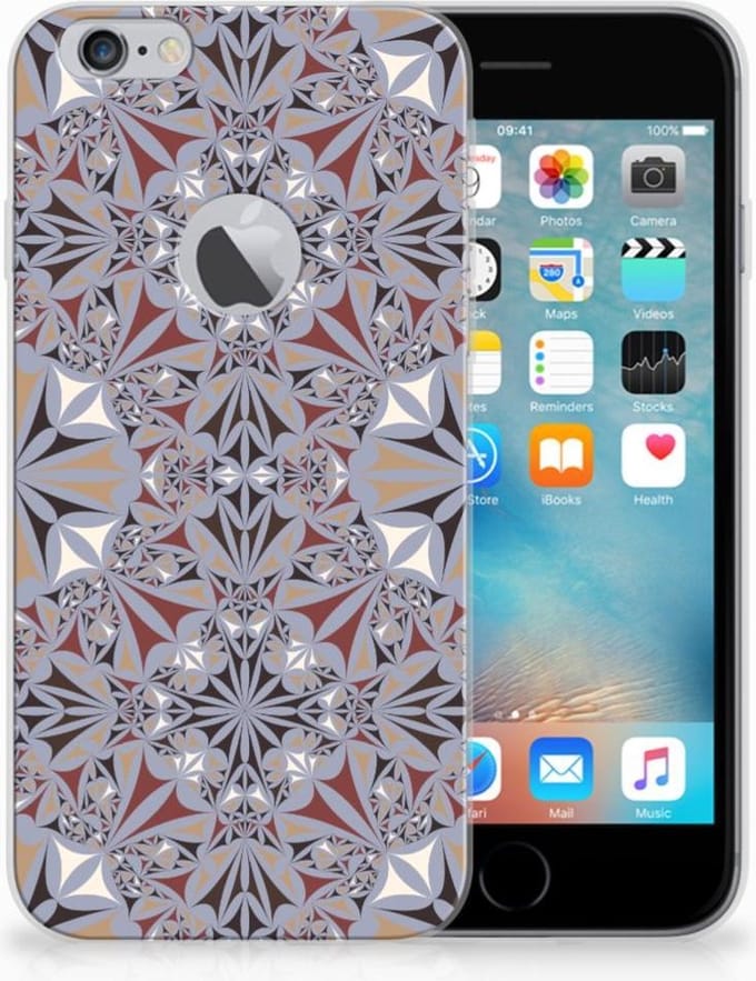 Apple iPhone 6 Plus | 6s Plus TPU Siliconen Hoesje Flower Tiles