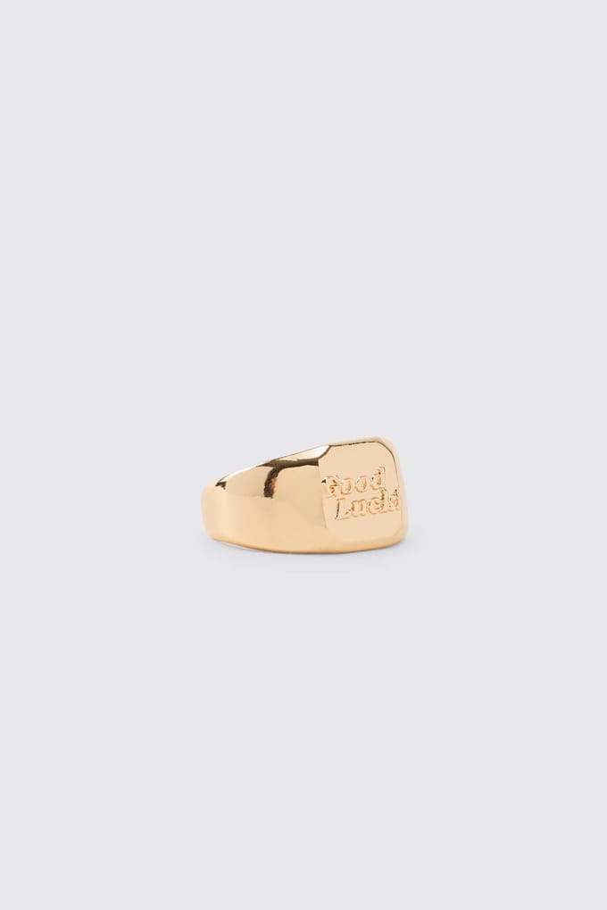 Geluksbrenger Zegelring | Gold | Size Medium/Large