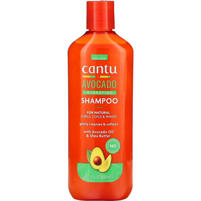 Cantu, Shampoing hydratant à l'avocat, pour boucles, tresses et ondulations naturelles, 13,5 fl oz (400 ml) red