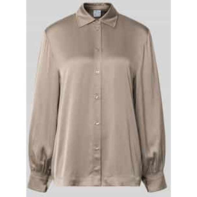 Regular fit blouse van viscose met knoopsluiting