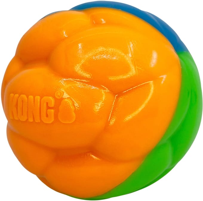 KONG - Twistz High-Viz Ball - High-Visibility Colours - 8.5 cm