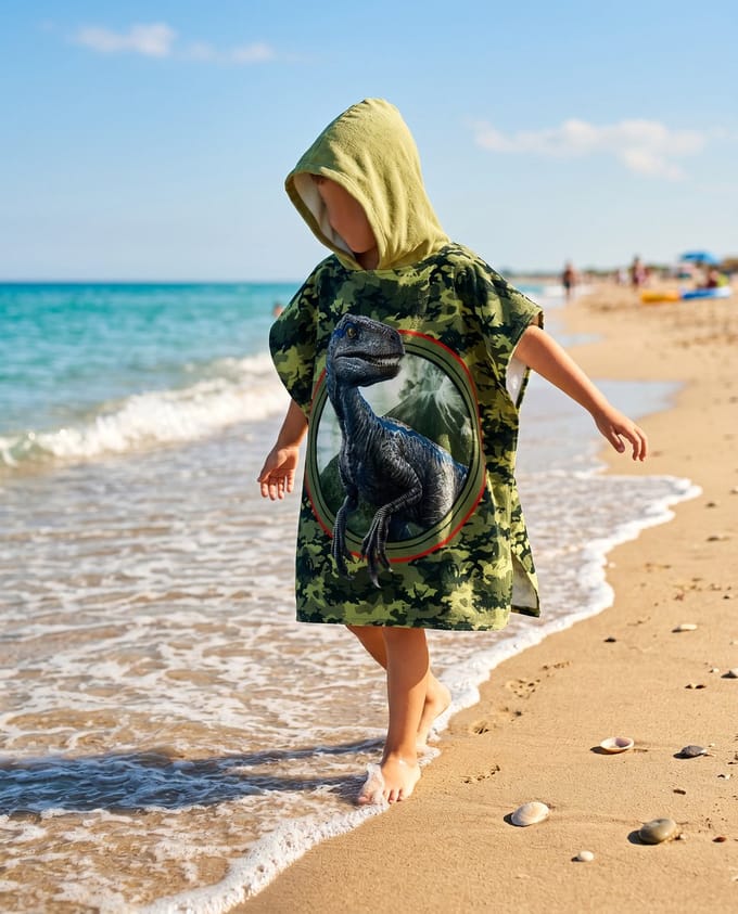 Jurassic World strandhanddoekponcho 60x120 cm
