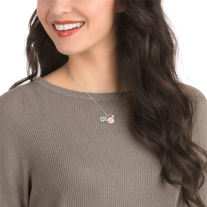 Swarovski Zodiac Twaalf Sterrenbeelden Ketting Waterman Damesketting Grijs 5349213 Box (Random Color) white