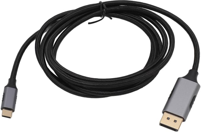 Dailygoody - USB Type C Naar DisplayPort 1.4-kabel - 1,8 M - Premium Koperdraad - USB3.1 Interface - Voor Laptop en Telefoon