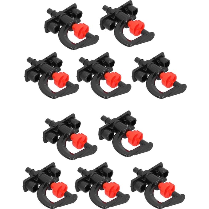 10 Set Refractiesproeier Type G Micro Roterende Sproeier Besproeiingssproeier voor Kas black