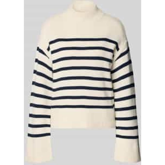 Regular fit col-pullover van wolmix model 'Sharad'
