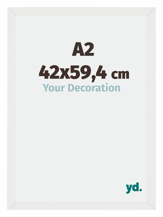 Your Decoration - Fotolijst A2 42x59,4 cm - MDF - Wit Hoogglans - Mura