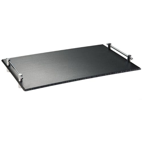 GGM Gastro (6 Stück) GN-Tablett 1/1 - SLATE - Melamin - Höhe: 60mm - mit Griffen - Schwarz