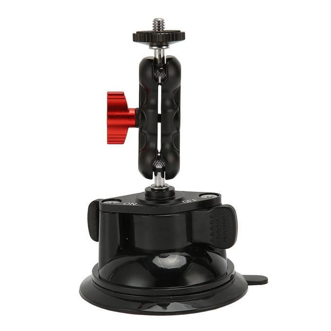 Krachtige zuignap camera autohouder actie camera houder camera autohouder dubbele kogel scharnierend black