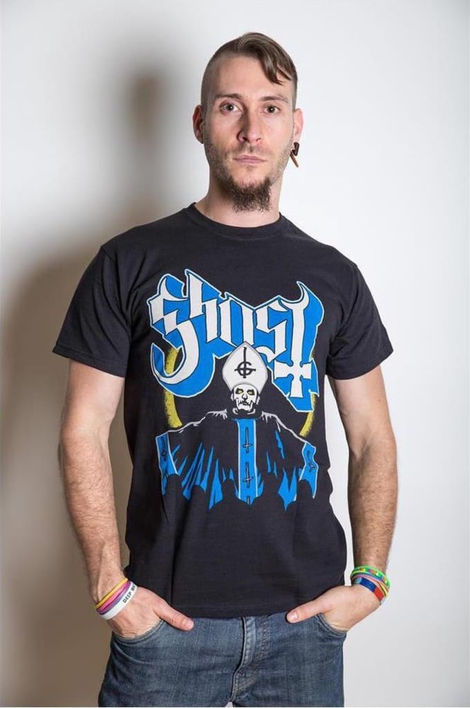 Ghost - Papa & Band Heren T-shirt - M - Zwart
