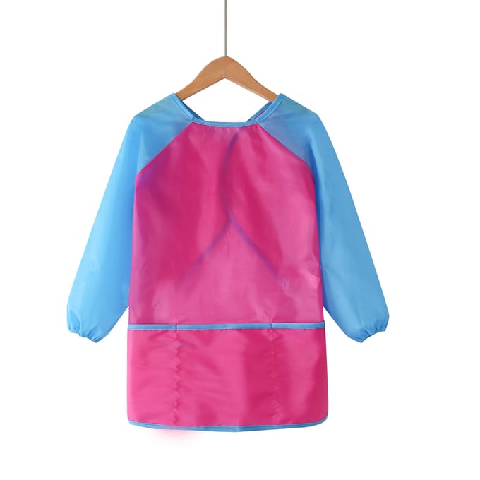 Tablier Peinture Imperméable pour Enfants Bview Art avec Manches Longues blue