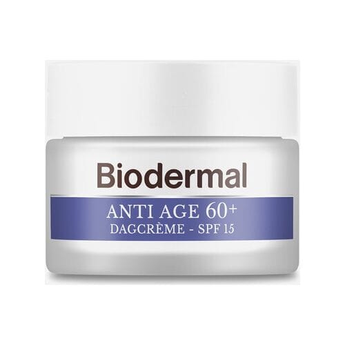 Biodermal Anti Age 60+ Dagcrème SPF 15, 50 ml - Dag crème met Hyaluronzuur en Ceramide, Geeft de huid meer stevigheid, Verbetert de huidteint