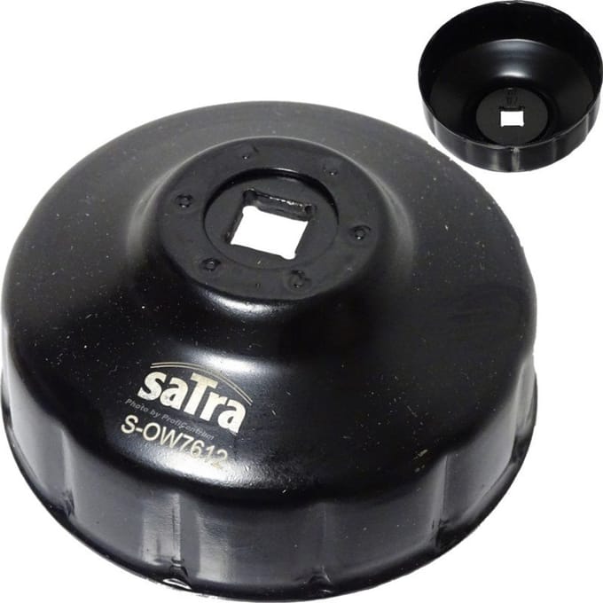universele olie filterkap 76 mm x 12 hoeken - oliefilterdop - oliefiltersleutel - satra