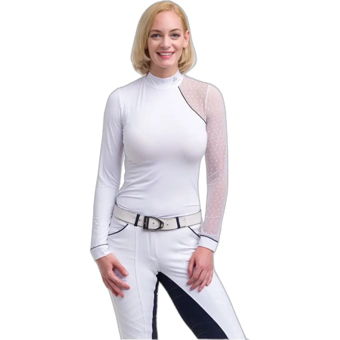 Dames polo met lange mouwen Cavalliera Modern
