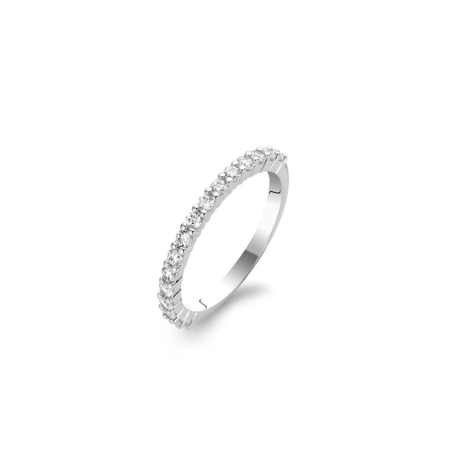 TI SENTO Dames Ring - 925 zilver - Zirconia wit - Maat 17.25 mm / maat 54 - 1918ZI