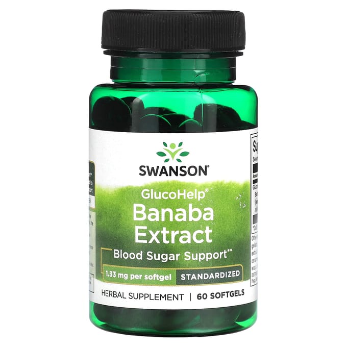Glucohelp, Banaba Extract, 1,33 Mg, 60 Softgels